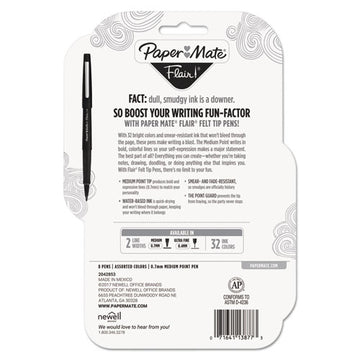 Paper Mate® Flair Felt Tip Porous Point Pen, Stick, Medium 0.7 Mm, Assorted Ink And Barrel Colors, 8-pack freeshipping - TVN Wholesale